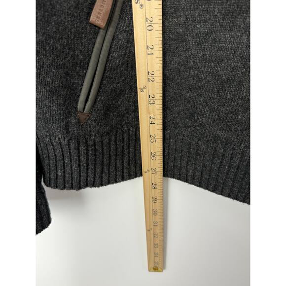 Alps & Meters Patrol Sweater Men’s M Navy Merino Wool Canvas Panel Ski Style - Picture 7 of 8